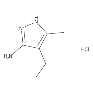 4-Ethyl-3-methyl-1H-pyrazol-5-amine hydrochloride结构式