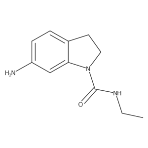 6-amino-N-ethyl-2,3-dihydro-1H-indole-1-carboxamide结构式
