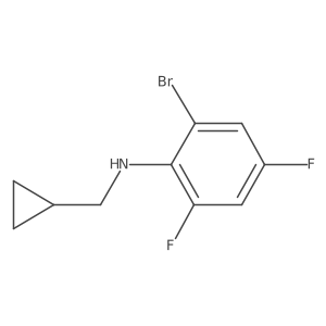 2-bromo-N-(cyclopropylmethyl)-4,6-difluoroaniline结构式