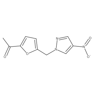 1-[5-(4-Nitro-pyrazol-1-ylmethyl)-furan-2-yl]-ethanone Structure