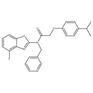N-(4-Fluoro-2-benzothiazolyl)-2-[4-(1-methylethyl)phenoxy]-N-(3-pyridinylmethyl)acetamide Structure