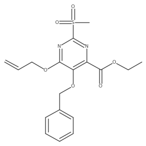 Ethyl 6-(allyloxy)-5-(benzyloxy)-2-(methylsulfonyl)pyrimidine-4-carboxylate Structure