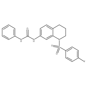 1-(1-((4-Fluorophenyl)sulfonyl)-1,2,3,4-tetrahydroquinolin-7-yl)-3-phenylurea Structure