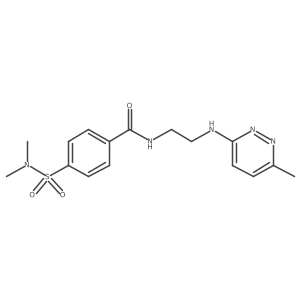 4-(N,N-dimethylsulfamoyl)-N-(2-((6-methylpyridazin-3-yl)amino)ethyl)benzamide结构式