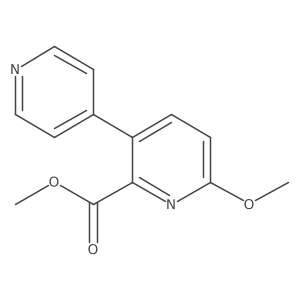 Methyl 6-methoxy-3-pyridin-4-ylpyridine-2-carboxylate结构式