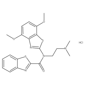 N-(4,7-dimethoxybenzo[d]thiazol-2-yl)-N-(2-(dimethylamino)ethyl)benzo[d]thiazole-2-carboxamide hydrochloride结构式
