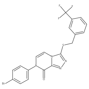 7-(4-bromophenyl)-3-((3-(trifluoromethyl)benzyl)thio)-[1,2,4]triazolo[4,3-a]pyrazin-8(7H)-one Structure