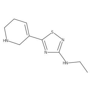 N-ethyl-5-(1,2,3,6-tetrahydropyridin-5-yl)-1,2,4-thiadiazol-3-amine Structure