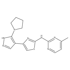 N-(4-methylpyrimidin-2-yl)-4-(5-pyrrolidin-1-yl-1H-pyrazol-4-yl)-1,3-thiazol-2-amine Structure