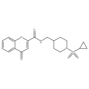 N-((1-(cyclopropylsulfonyl)piperidin-4-yl)methyl)-4-oxo-4H-chromene-2-carboxamide Structure