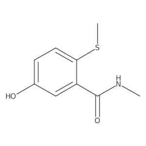 5-Hydroxy-N-methyl-2-(methylthio)benzamide结构式
