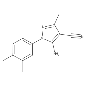 5-Amino-1-(3,4-dimethylphenyl)-3-methyl-1H-pyrazole-4-carbonitrile结构式