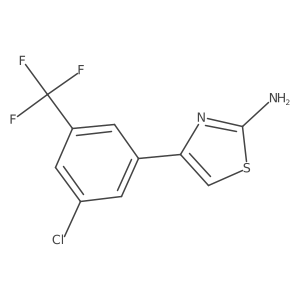 4-[3-Chloro-5-(trifluoromethyl)phenyl]-1,3-thiazol-2-amine Structure