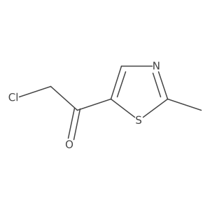 2-Chloro-1-(2-methyl-1,3-thiazol-5-yl)ethan-1-one结构式