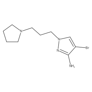 4-bromo-1-[3-(pyrrolidin-1-yl)propyl]-1H-pyrazol-3-amine Structure