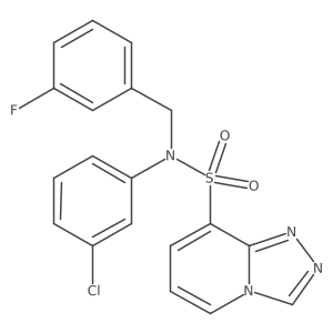 N-(3-chlorophenyl)-N-[(3-fluorophenyl)methyl]-[1,2,4]triazolo[4,3-a]pyridine-8-sulfonamide Structure