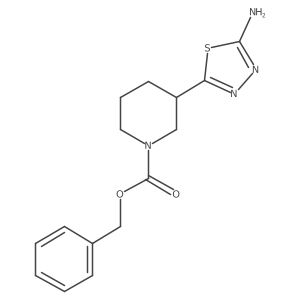 Benzyl 3-(5-amino-1,3,4-thiadiazol-2-yl)piperidine-1-carboxylate Structure