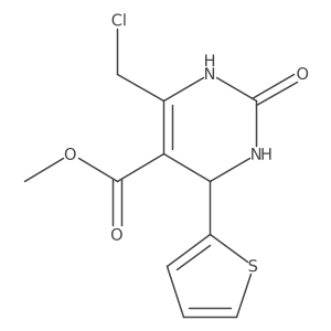 Methyl 6-(chloromethyl)-2-oxo-4-(thiophen-2-yl)-1,2,3,4-tetrahydropyrimidine-5-carboxylate结构式