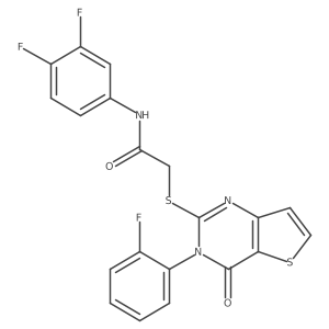 N-(3,4-difluorophenyl)-2-{[3-(2-fluorophenyl)-4-oxo-3,4-dihydrothieno[3,2-d]pyrimidin-2-yl]sulfanyl}acetamide Structure