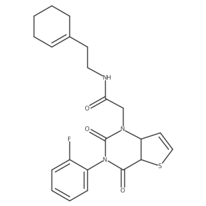 N-[2-(cyclohexen-1-yl)ethyl]-2-[3-(2-fluorophenyl)-2,4-dioxo-4a,7a-dihydrothieno[3,2-d]pyrimidin-1-yl]acetamide Structure