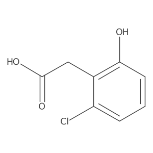 2-(2-Chloro-6-hydroxyphenyl)acetic acid结构式