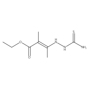 Ethyl 3-(2-(aminothioxomethyl)hydrazino)-2-methylbut-2-enoate结构式