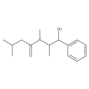 N-(2-hydroxy-1-methyl-2-phenylethyl)-N,3-dimethylbutanamide Structure