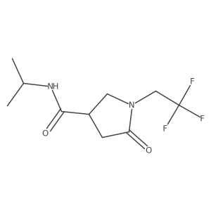 n-Isopropyl-5-oxo-1-(2,2,2-trifluoroethyl)pyrrolidine-3-carboxamide结构式