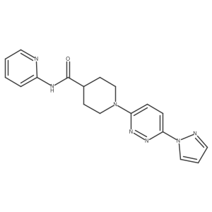 1-(6-(1H-pyrazol-1-yl)pyridazin-3-yl)-N-(pyridin-2-yl)piperidine-4-carboxamide结构式