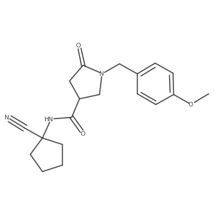 N-(1-cyanocyclopentyl)-1-[(4-methoxyphenyl)methyl]-5-oxopyrrolidine-3-carboxamide结构式