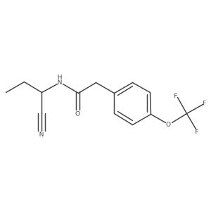 N-(1-cyanopropyl)-2-[4-(trifluoromethoxy)phenyl]acetamide结构式