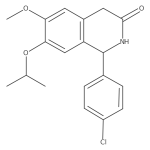 (S)-1-(4-Chlorophenyl)-7-isopropoxy-6-methoxy-1,4-dihydroisoquinolin-3(2H)-one Structure