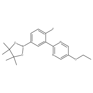 5-Ethoxy-2-[2-fluoro-5-(4,4,5,5-tetramethyl-1,3,2-dioxaborolan-2-yl)phenyl]pyrimidine结构式
