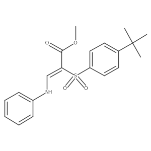 methyl (2Z)-3-anilino-2-[(4-tert-butylphenyl)sulfonyl]acrylate结构式