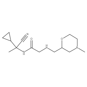 N-(1-cyano-1-cyclopropylethyl)-2-{[(4-methylmorpholin-2-yl)methyl]amino}acetamide结构式