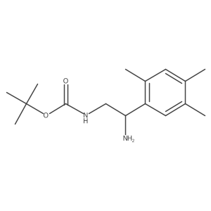 tert-butyl N-[2-amino-2-(2,4,5-trimethylphenyl)ethyl]carbamate Structure