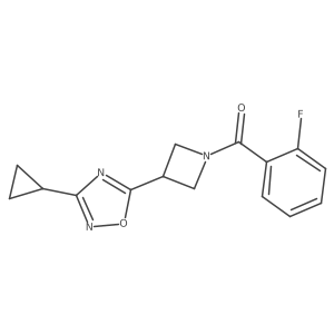 (3-(3-Cyclopropyl-1,2,4-oxadiazol-5-yl)azetidin-1-yl)(2-fluorophenyl)methanone结构式