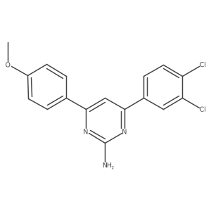 4-(3,4-Dichlorophenyl)-6-(4-methoxyphenyl)pyrimidin-2-amine结构式