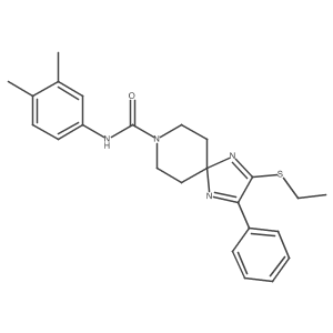 N-(3,4-dimethylphenyl)-2-(ethylthio)-3-phenyl-1,4,8-triazaspiro[4.5]deca-1,3-diene-8-carboxamide Structure
