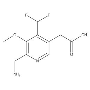 2-(Aminomethyl)-4-(difluoromethyl)-3-methoxypyridine-5-acetic acid Structure