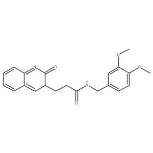 N-[(3,4-dimethoxyphenyl)methyl]-3-(3-oxo-2H-quinoxalin-2-yl)propanamide结构式