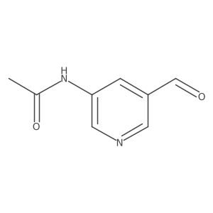 N-(5-formyl-3-pyridinyl)acetamide结构式