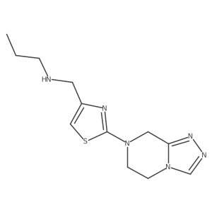 4-Thiazolemethanamine, 2-(5,6-dihydro-1,2,4-triazolo[4,3-a]pyrazin-7(8H)-yl)-N-propyl- Structure