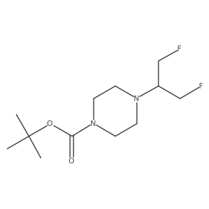 tert-Butyl 4-(1,3-difluoropropan-2-yl)piperazine-1-carboxylate结构式