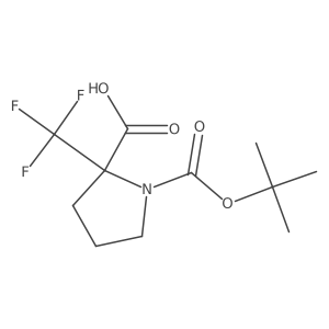 (R)-1-(Tert-butoxycarbonyl)-2-(trifluoromethyl)pyrrolidine-2-carboxylic acid Structure