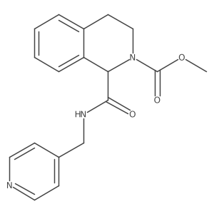 methyl 1-((pyridin-4-ylmethyl)carbamoyl)-3,4-dihydroisoquinoline-2(1H)-carboxylate结构式