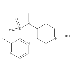 N,3-dimethyl-N-(piperidin-4-yl)pyrazine-2-sulfonamide hydrochloride结构式