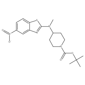 tert-Butyl 4-(methyl(5-nitrobenzo[d]thiazol-2-yl)amino)piperidine-1-carboxylate Structure