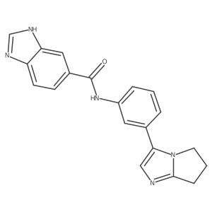 N-(3-(6,7-dihydro-5H-pyrrolo[1,2-a]imidazol-3-yl)phenyl)-1H-benzo[d]imidazole-5-carboxamide结构式