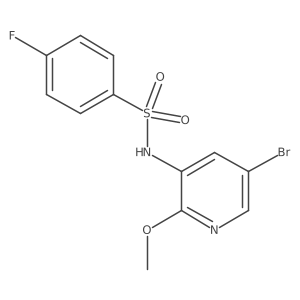 N-(5-bromo-2-methoxypyridin-3-yl)-4-fluorobenzenesulfonamide结构式